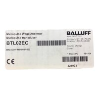BALLUFF BTL02EC Micropulse Wegaufnehmer BTL5-A11-M0100-P-S32 221993