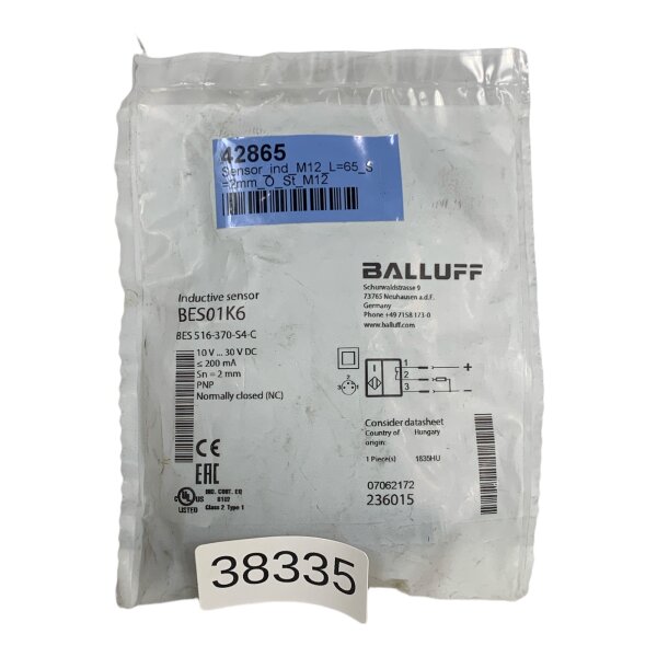 BALLUFF BES01K6 BES 516-370-S4-C induktiver Sensor