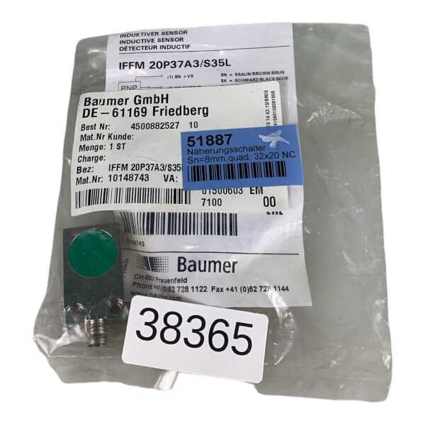 Baumer IFFM20P37A3/S35L Induktiver Sensor