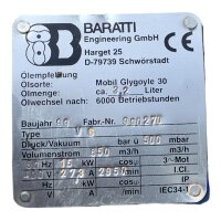 BARATTI V6 Drehkolbengebläse Verdichter 3,2 L