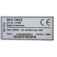 SEG CMG2 27558 Control Panel