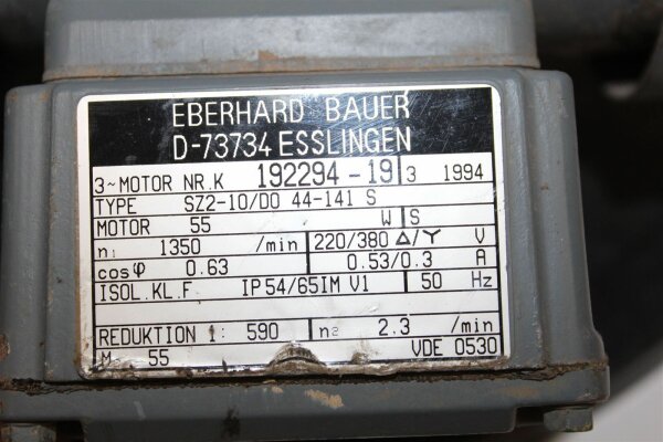 Bauer 55W  2,3 min  Getriebemotor SZ2-10/D044-141S sehr langsame 