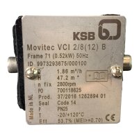 KSB Movitec VCI 2/8(12) B 50Hz mehrstufige...