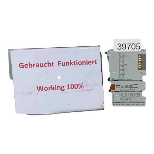 BECKHOFF KL9100 Bus End Terminal 3704001