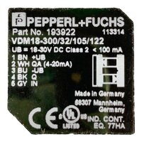 Pepperl + Fuchs 193922 VDM18-300/32/105/122 distanzsensor Sensor