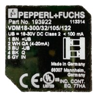 Pepperl + Fuchs 193922 VDM18-300/32/105/122 distanzsensor...