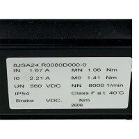 B&R 8JSA24.R0080D000-0 Servomotor Rev.C0 +...