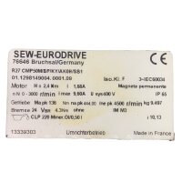 SEW R27 CMP50M/BP/KY/AK0H/SB1 Servomotor