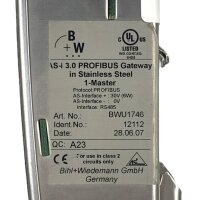 Bihl + Wiedemann AS-i 3.0 BWU1746 PROFIBUS Gateway Stainless
