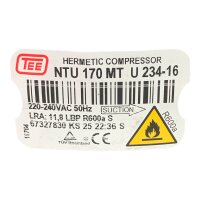TEE NTU 170 MT U 234-16 Kompressor Kühlkompressor...