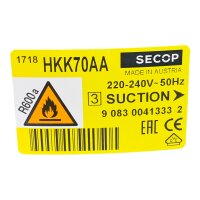 SECOP HKK70AA Kompressor Kühlkompressor Verdichter 220V-240V 50Hz
