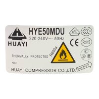 HUAYI HYE50MDU Kompressor Kühlkompressor Verdichter 220-240V 50Hz