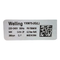 Welling YXW75-2G Umwälzpumpe 220-240V 50Hz