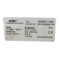 BLEMO ER23-1.5K Frequenzumrichter 1,5 KW
