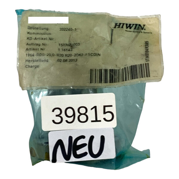 HIWIN 1964-R0G-20,0-R20 R20-20K2-FSCDIN Kugelgewindemutter