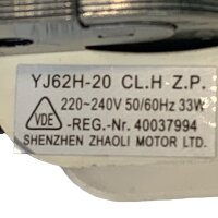 SHENZHEN YJ62H-20 CL.H Z.P Lüftermotor Ventilator Umluft