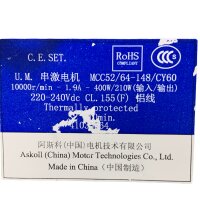 ASKOLL MCC52/64-148/CY60 Waschmaschienenmotor