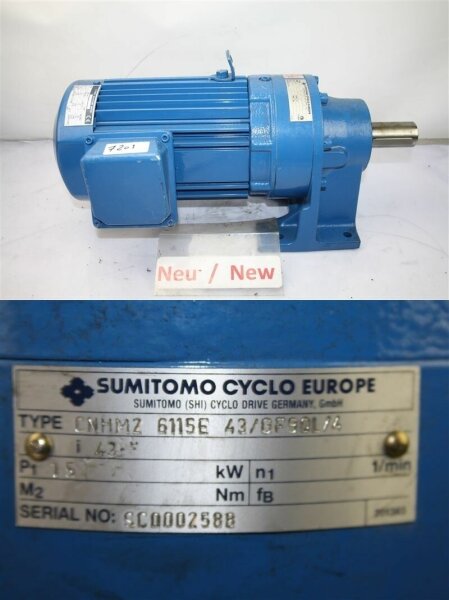 SUMITOMO CYCLO EUROPE Getriebemotor CNHM2 6115E 43/GF901/4 CNHM26115E43/GF901/4