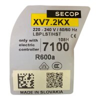 SECOP XV7.2KX Kompressor Verdichter Kühlkompressor 220-240V