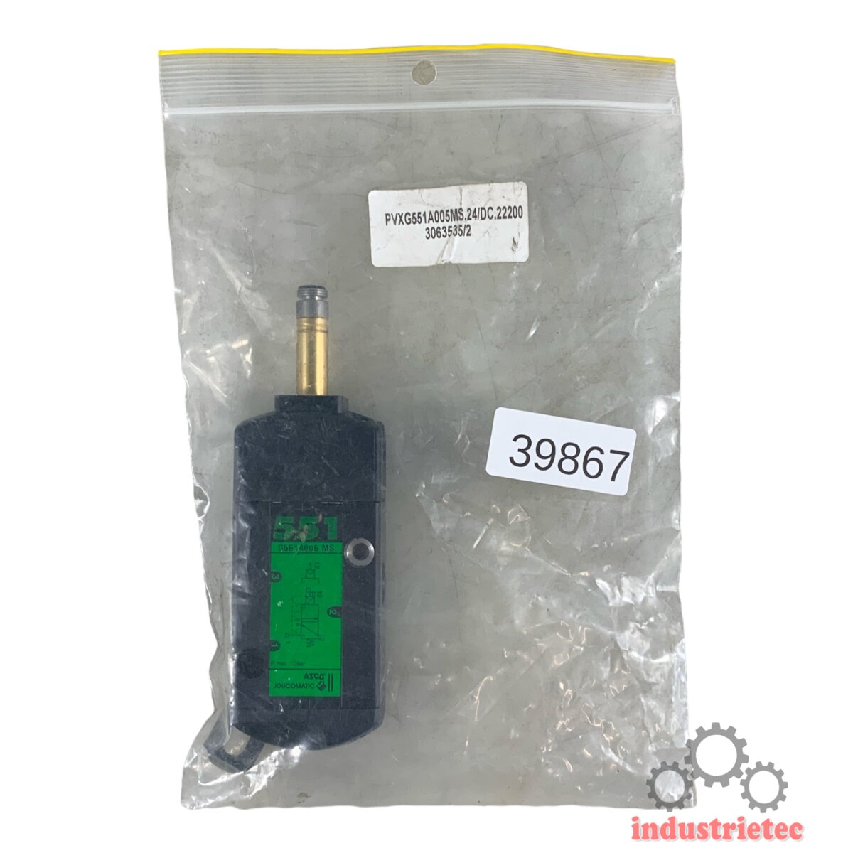 Emerson ASCO Joucomatic 551 Pneumatik-Magnetventil | G551 A001MS Emerson ASCO Joucomatic 551 Pneumatik-Magnetventil | G551 A001MS