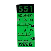 ASCO G551A001 MS Schieberventil Ventil