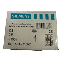 SET Inhalt 6 STK! SIEMENS C2 5SX2 Leitungsschutzschalter 5SX2202-7