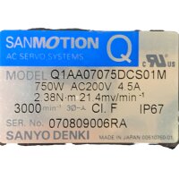 Sanmotion SANYO DENKI Q1AA07075DCS01M Servomotor