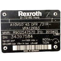 Rexroth R902547570 A10VSO 45 DFR/31R-VPA12KB3 Axialkolbenpumpe Pumpe