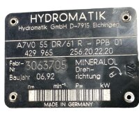HYDROMATIK A7V0 55 DR/61 R-PPB 01 Hydraulikkolbenpumpe Pumpe