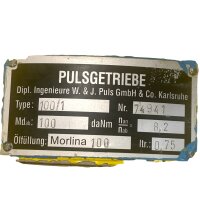 PULSGETRIEBE 100/1 Planetengetriebe Getriebe