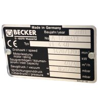 BECKER VI 4.40 Vakuumpumpe Vakuum Pumpe 40/48m³/h