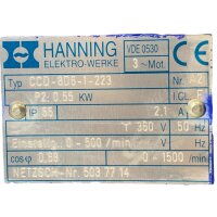 HANNING CCD-8D6-1-223 Servomotor CCD8D61223