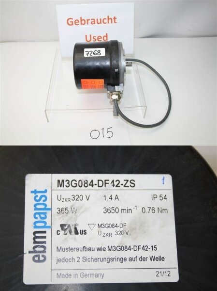 ebm papst M3G084-DF42-ZS lüftermotor für lüfter M3G084 M3G084-DF 42-ZS