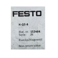 FESTO H-QS-8 153464 Rückschlagventil