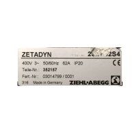 ZIEHL-ABEGG ZETADYN 22SY2S4 Regelgerät Inverter 352157
