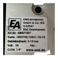 END-Armaturen AM621207 Magnetventil Ventil
