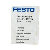 FESTO CPV14-EPR-PGU 193914 Endplatte