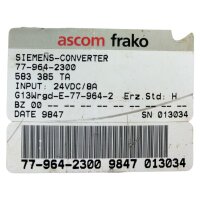 Siemens SINUMERIK 6FC5210-0DA21-2AA1 6FC5203-0AB11-0AA0 Bedientafel