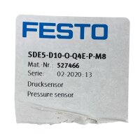 FESTO SDE5-D10-O-Q4E-P-M8 Drucksensor Sensor 527466