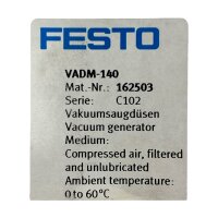 FESTO VADM-140 Vakuumsaugdüse 162503