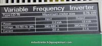control Techniques Commander CD75  Variable Frequency Inverter 0,75kw