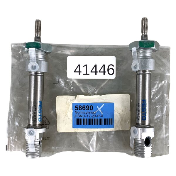 SET Inhalt 2 stk ! FESTO DSNU-12-20-P-A 1908256 Normzylinder Zylinder