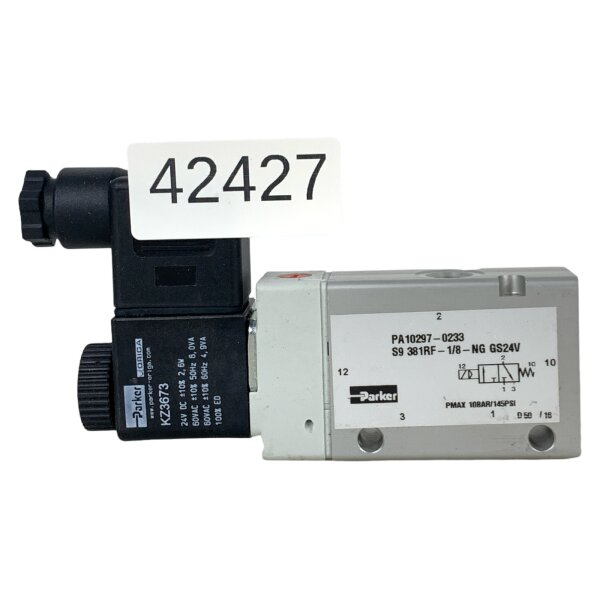Parker PA10297-0233 Magnetventil S9381RF-1/8-NG GS24V