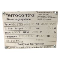 BESCHÄDIGT! ferrocontrol HD115E6-64S/R Brushless...