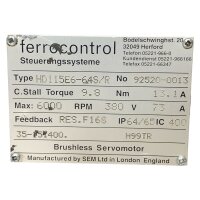 ferrocontrol HD115E6-64S/R Brushless Servomotor