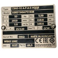 GRUNDFOS CRN5-32 A-P-A-E-HQQE Druckerhöhungspumpe