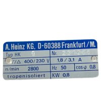 A.Heinz HK 9 Kreiselpumpe Pumpe HK9