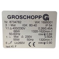 GROSCHOPP 55W WK 1695001 Getriebemotor