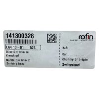 rofin LA410-01 Kreuzkopf Düse D=1mm