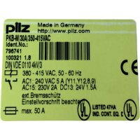 Pilz PKB-M/30A7350-415VAC Bremsschütz Schütz 796741